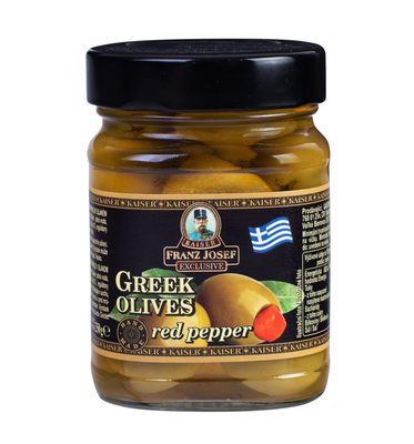 Zelene masline punjene paprikom u slanom naljevu 250 g
